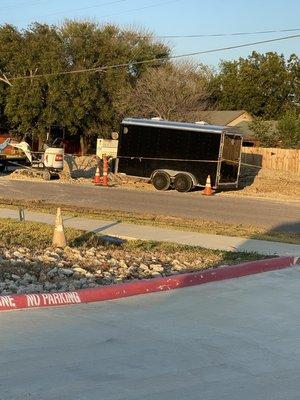 This is a picture of the worlds longest (time wise) sewer line install ever