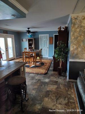 Kitchen dining room cleaned