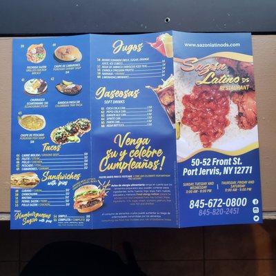 Menu Front