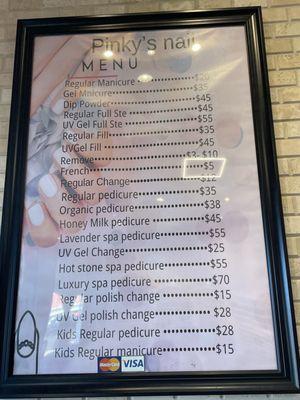 Service menu