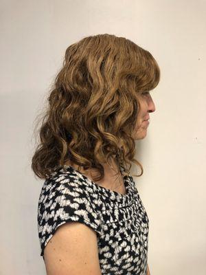 Deva Cut (curly haircut) on wavy hair