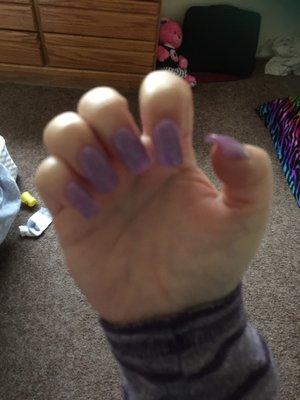 I got my nails purple today Jessica did amazing job that turn out great thanks