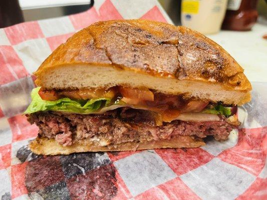 An inside view of the Sunset Burger.