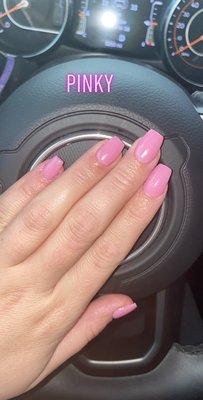 Pink nails!