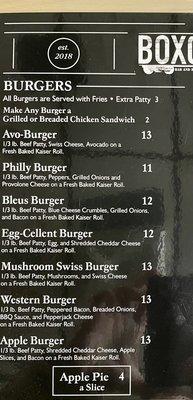 Burger menu