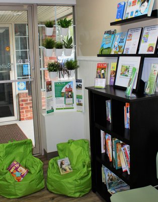 Take a free book at every visit!  Read in our Reading Garden