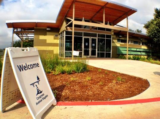 View of the front of Waller Creek Boathouse