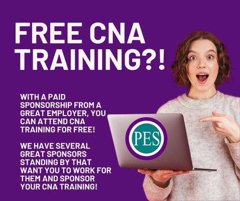 Free CNA training is available to those who qualify!