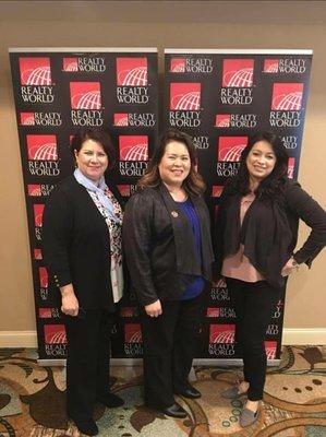 Realty World International Awards Ceremony.  Maria Zendejas Belen Z. Escamilla Lupe Z. Escamilla