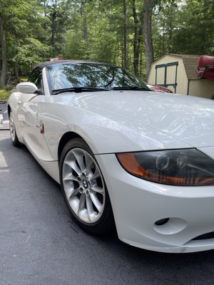 4-6 Month Ceramic coating on a 2004 BMW Z4