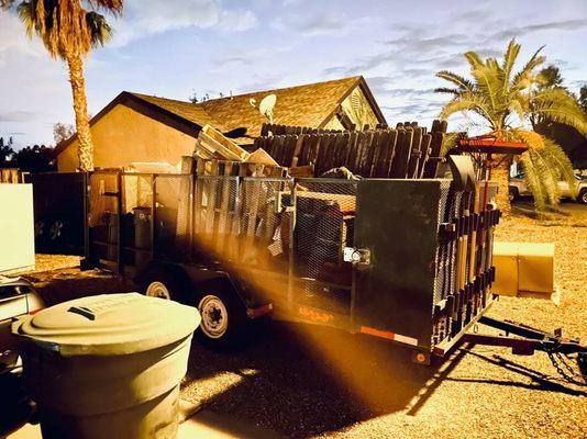 Junk Mania, Full load from an evening job for junk removal in Phoenix, Az