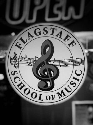 We are Your Community Music School!  The logo in black & white is cool!