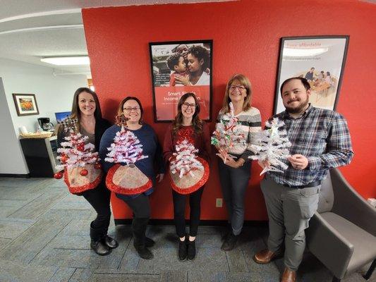 Decorating trees for the Holidays!