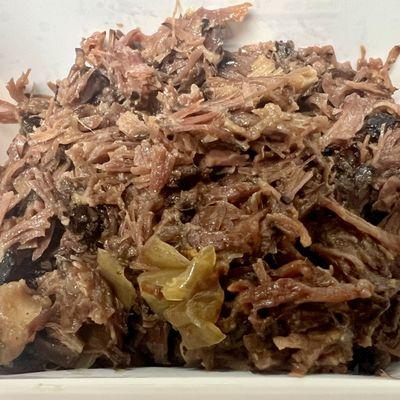 Perfect smoked barbacoa using their beef cheeks