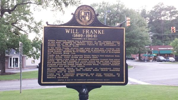 Will Franke Historical Marker