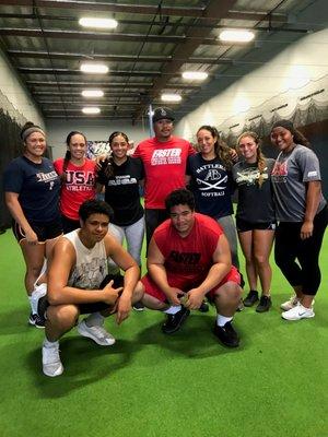 Current Athletes and Alumni getting there work in before they go back to college