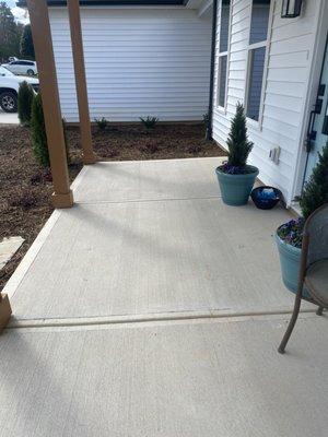 pressure washed a orange muddy porch and came out like this