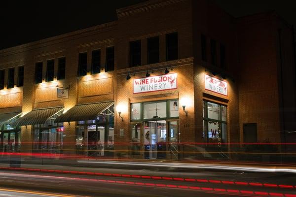 Night Pic From Outside Wine Fusion Winery