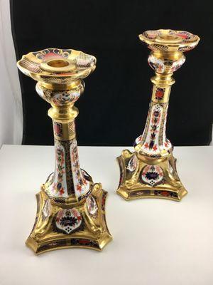 Royal Crown Derby Imari Candlesticks