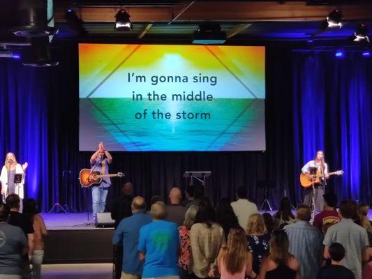 Singing praises to God in the Auditorium!