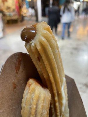 Dulce de leche filled churro