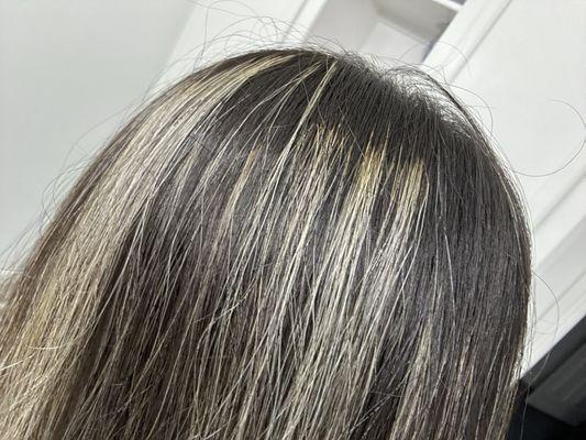 Horrible balayage, not blended