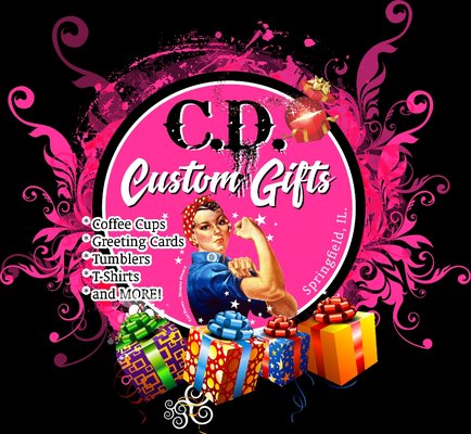 This is the logo for CD Custom Gifts. At CD Custom Gifts you can be assured that your project will be done with top priority.