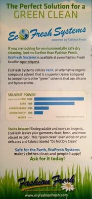 Green Clean Eco-Fresh System at Fashion Fresh