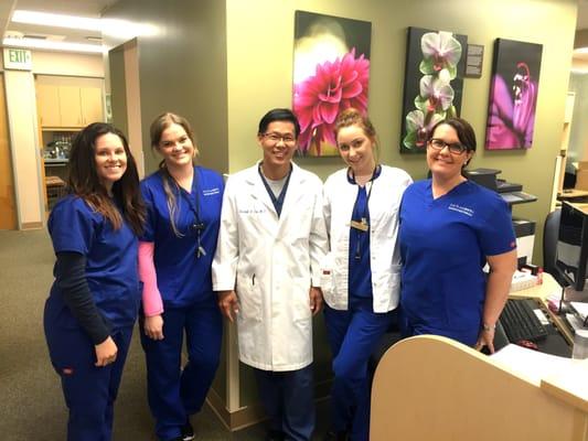 Dr. Ow and his wonderful team (Jennifer, Melle, Dina, and Karla)