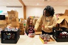 Helping in the Food Pantry