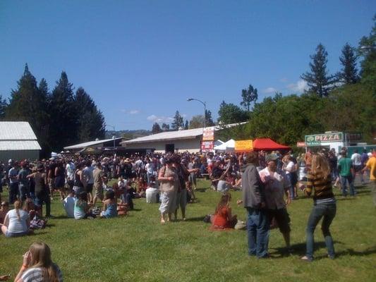 Inside the fairgrounds.