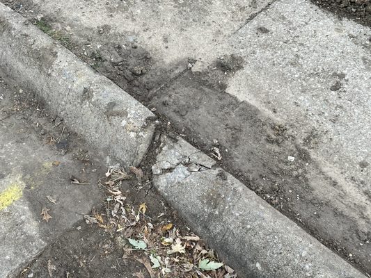 Sidewalk damage