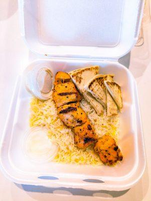 good looking plate - chicken kabob