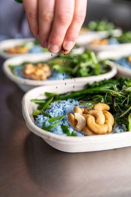 blue pea flowers make the rice blue :)