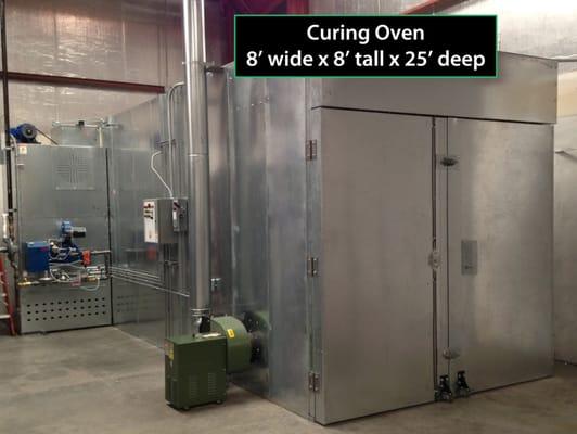 Huge curing oven for car frames, patio furniture or any metal parts.