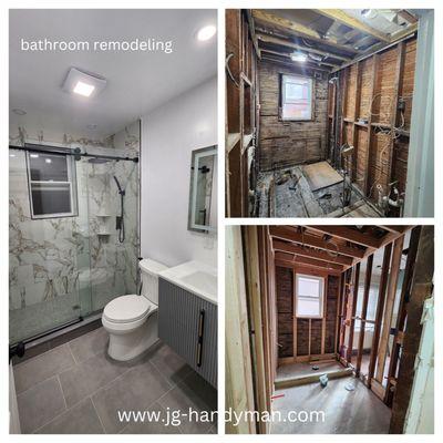 Complete bathroom remodeling