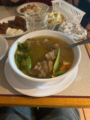 Sopa de res, beef soup