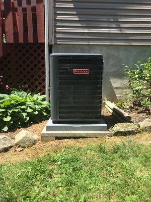 Typical Goodman Heat-Pump with Plastic Pad