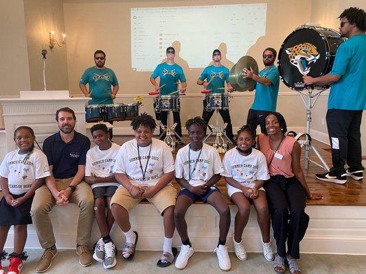 The Jags Drum Line at our first General member Meeting of the league Year