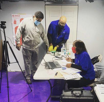 Some of our technicians on site at a Conceal Carry Class.