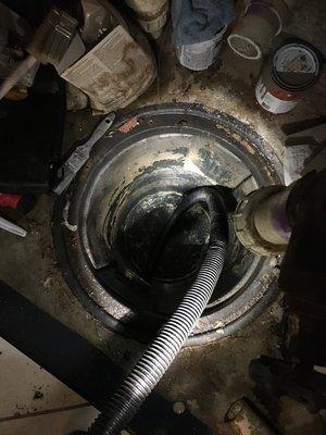 Sewage ejector pump replacement