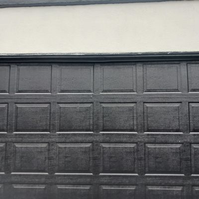 Black garage door