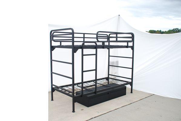 4500 series metal bunk bed and metal underbed chest