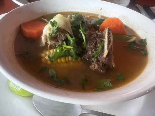 Sopa de res!  Broth was amazing!