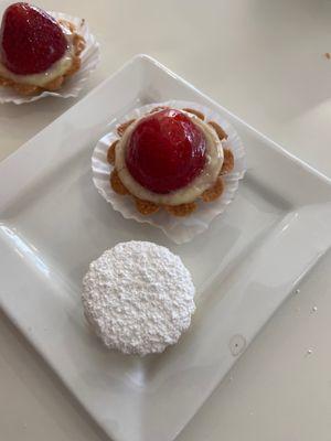 Alfajores and Strawberry tart