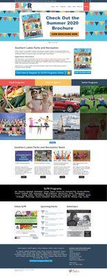 Southern Lakes Parks and Recreation website - WordPress website, brochure based, CivicRec Integration, Custom Google Maps