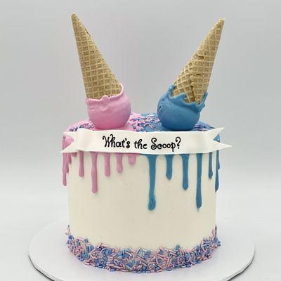 We love doing gender reveal cakes!