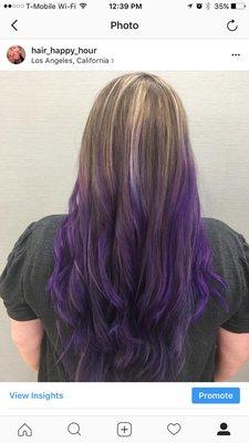 Purple ombré