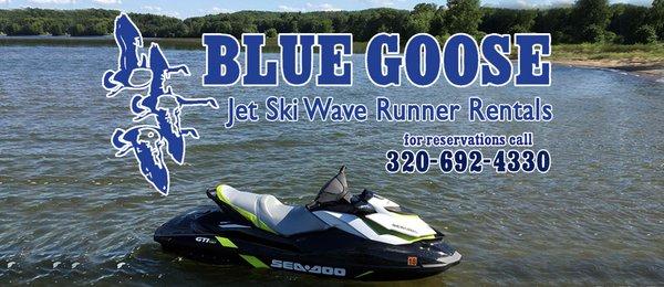 Blue Goose Jet Ski Rentals and Delivery to Nearby Lakes on Mille Lacs Lake in Garrison, Minnesota.