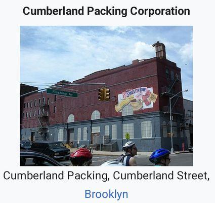 Cumberland Packing Corporation  (Photo from internet)